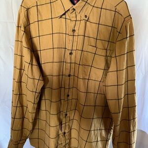 Men's Tan Checkered Shirt